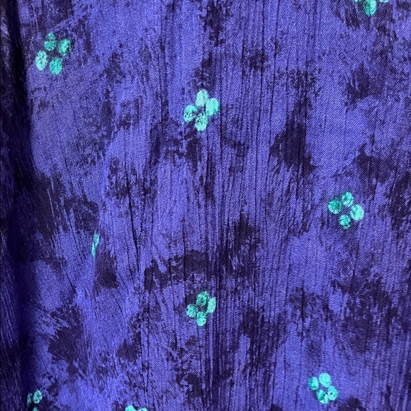 Vintage Rabbit Rabbit Rabbit Blue Floral Dress - Picture 5 of 7